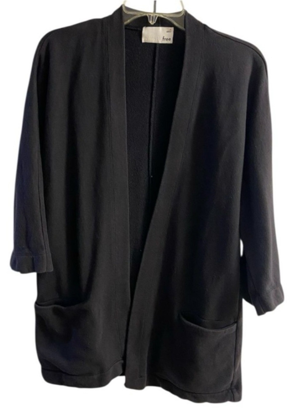 Wilfred free Black Open-Front Cardigan Small
